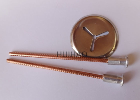 Copper Coated / Galvanized Steel Bimetallic Weld Pins With Self Locking Washer
