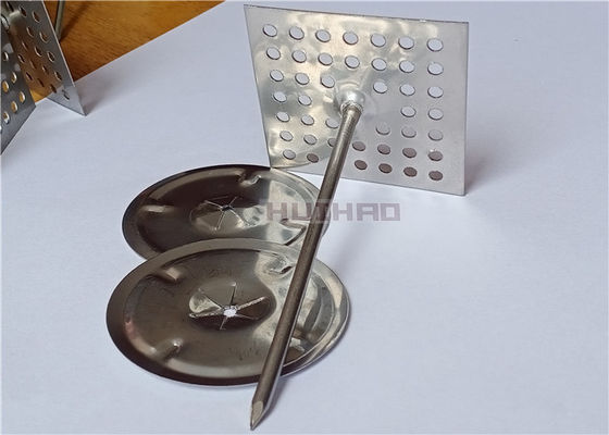 Stainless Steel Perforated Insulation Pins Used To Fix Fiberglass Or Mineral Wool Board