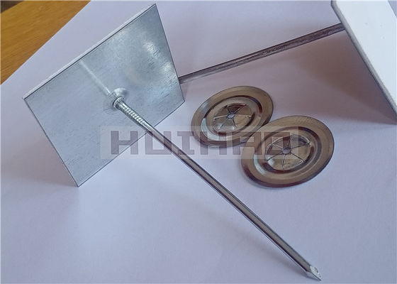 Galvanized Steel Self Adhesive Insulation Hangers 12 Gauge For Rockwool