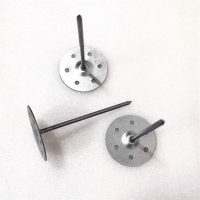 M3*75 Mm Galvanized Marine Insulation Pins With Perforated Disc Base