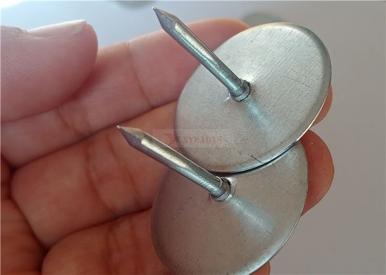 2.7mm Galvanized Steel Cup Head Insulation Pins Applied With A Capacitor Discharge Stud Welder