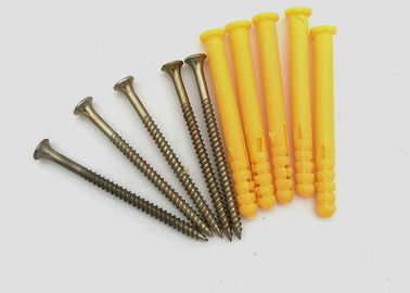 Plastic Fish - Shaped Expansion Anchor Bolt With Countersunk Head Tapping Screw