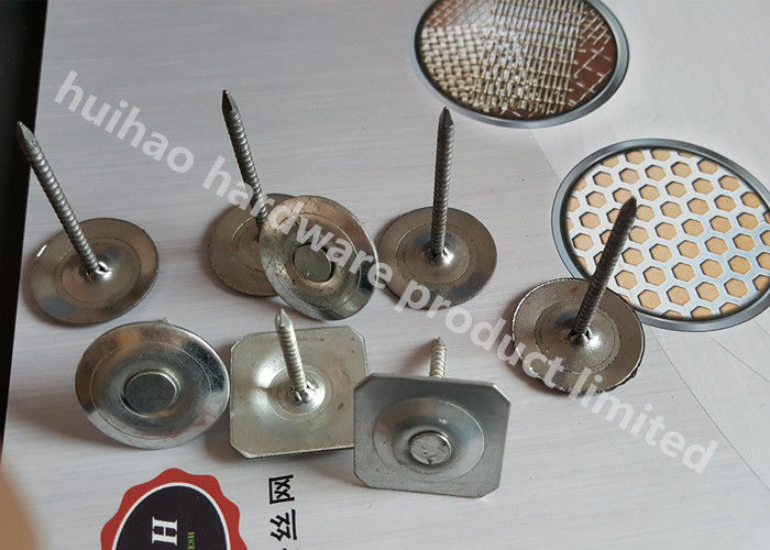 Rock Wool Insulation Fasteners CD Weld Pins With Square Cap For