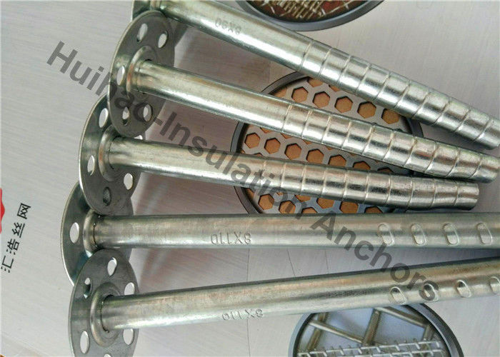 Perforated Base Metal Insulation Fixing Pins Galvanized Insulation Wall