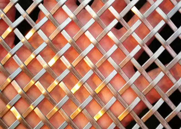 Antique Brass Architectural Woven Metal Mesh Fabric with Stainless