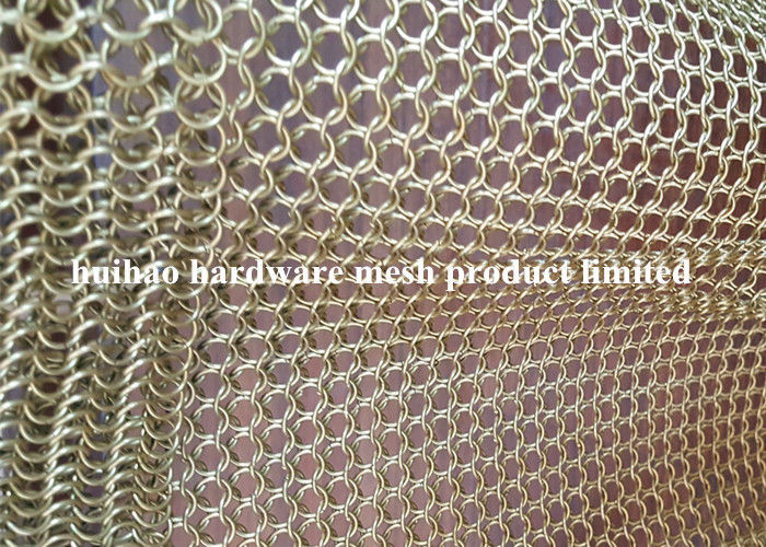 Stainless Steel Chainmail Ring Decorative Wire Mesh For Fly Screen