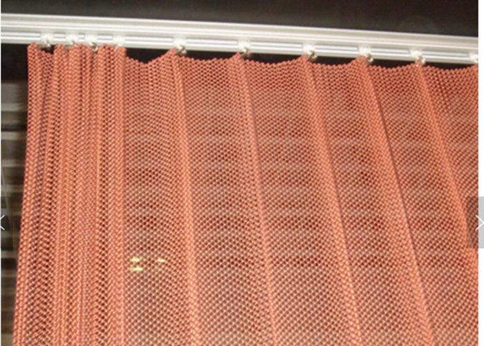 Colorful Decorative metal mesh drapery , Aluminum wire Chain Link Mesh