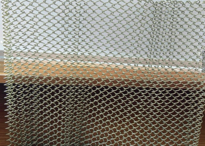 Colorful Decorative metal mesh drapery , Aluminum wire Chain Link Mesh
