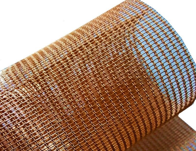 Cable Diameter 0 48mm 3 Bronze Decorative Wire Mesh Use For Glass