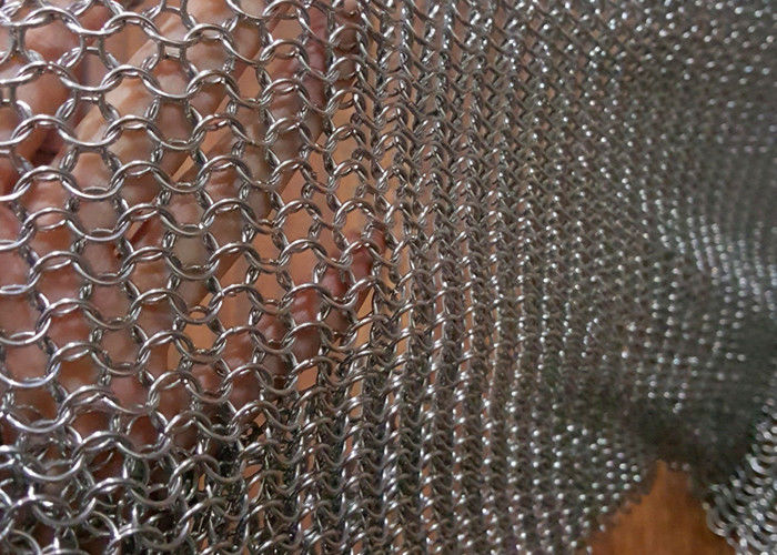 Stainless Steel Ring Mesh Curtains Metal Mesh Drapery For Space