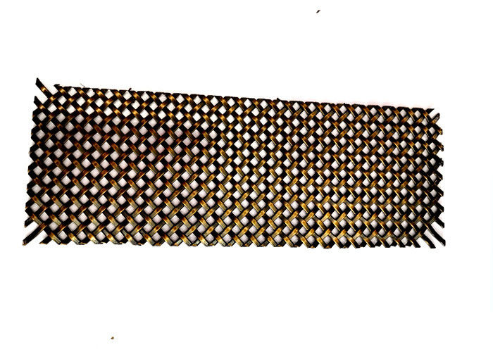 Brass Cabinet Architectural Wire Mesh Woven Metal Mesh Screen