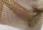 Gold Color Weld Stainless Steel Ring Mesh Curtain For Hotel Decoration