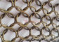 Bronze Color Ring Mesh Curtain 1.5x15mm For Store Construction