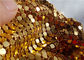 Sparkly 3x3mm Metal Flake Fabric In Gold As Partitions For Hotels Cafes Clubs