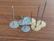 12Gauge 38mm Ductwork Metal Cupped Head Weld Pins , Rock Wool Insulation Weld Nails For HAVC System