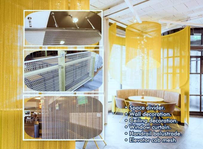 1 2x10mm Fireplace Mesh Curtain Metal Mesh Curtain Panels For