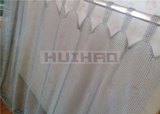 0.8x7mm Stainless Steel Chain Mail Mesh Curtains Welded Type For Room Dividers