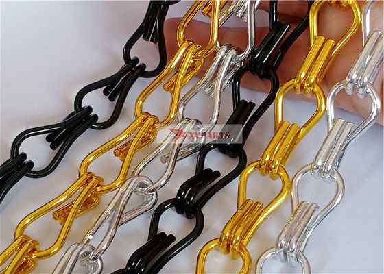 Anodized Aluminium Metal Chain Mesh Curtains For Space Partition