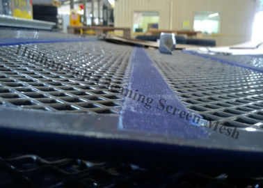 Gravel Secondary Crusher Self Cleaning Screen Mesh Panel With 30mm PU Band