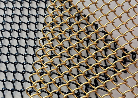 Aluminum Metal Mesh Drapery , Safety Curtains With Different Tracks