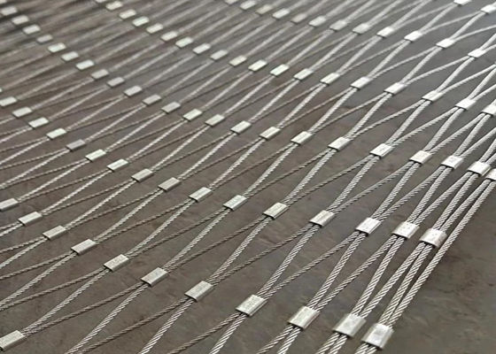 Inox 304 Flexible Woven Rope Mesh For Safety Handrail Fence