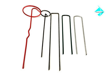 Carbon Steel Ground Grass Staple Pins， Landscape Fabrics Turf Pins 4"-14" Length