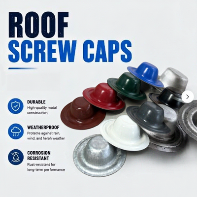 35mm Metal Roof Screw Cap Washer Cover Waterproofing Screws Prevent Leaks UV Resistant