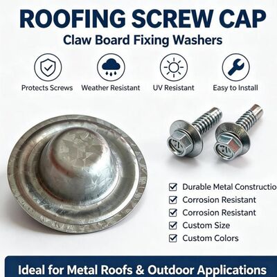 Waterproof Metal Roof Screw Cap Covers ZAM Steel Seal Existing Screw Heads To Prevent Leaks