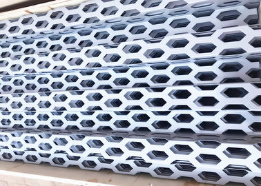 Fireproof Perforated Aluminum Audi Facade Panels With 26*61mm Holes