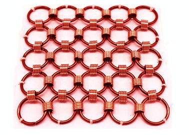 Customized Chainmail Ring Metal Mesh Drapery For Shopping Mall Hotel Decoration