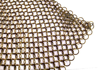 Stainless Steel Ring Mesh Drapery 1.2MM X10MM Used Window Treatments , Backdrops