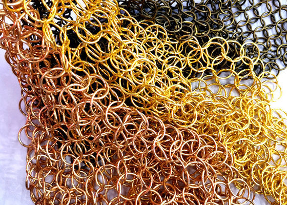 Stainless Steel 304/316 Flat Wire Metal Ring Mesh with 20mm Ring Diameter for Ceiling Treatments