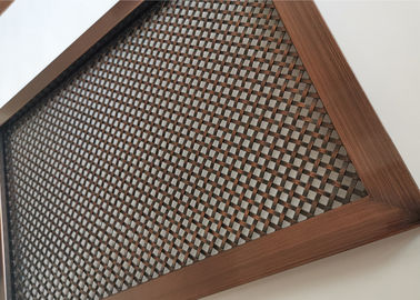 Surface Finish Architectural Wire Mesh , Rigid Woven Wire Mesh For Cabinet