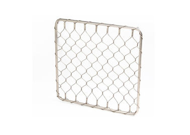 X - Tend Diamond Flexible Architectural Cable Mesh Fence With Round Tube Frame