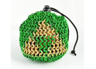 DIY Stainless Steel Aluminum Chainmail Metal Ring Mesh Dice Bag With Color Plated