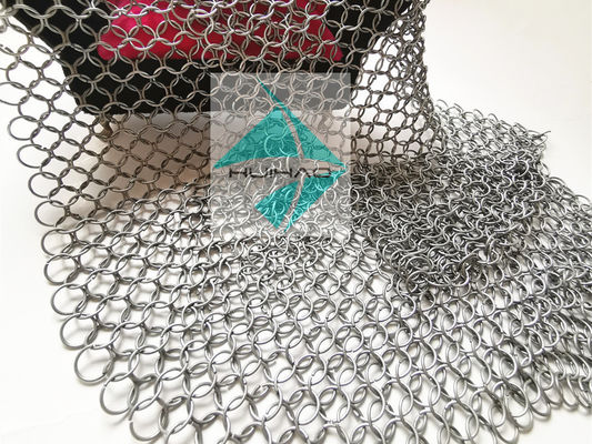 Weave Type Carton Steel Round Ring Mesh Chainmail Ring Belt For Decoration Ceiling Lights