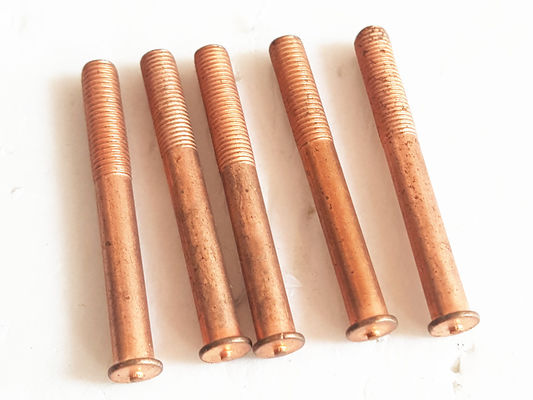 Copper Plated Stud Welder Pins With Flanged Navy Stud 0.875&quot; Road Construction