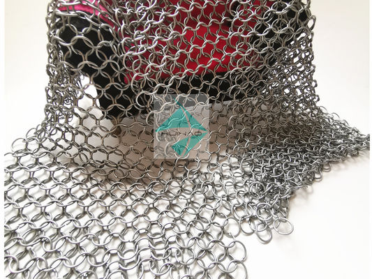 Aluminum Alloy Chainmail Round Ring Mesh, Decoration Divider Metal Ring Mesh
