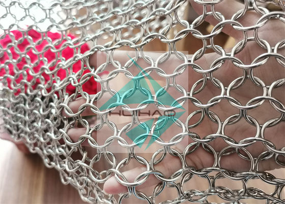 Chainmail Welded Pvd Metal Ring Mesh For Facade Decoration