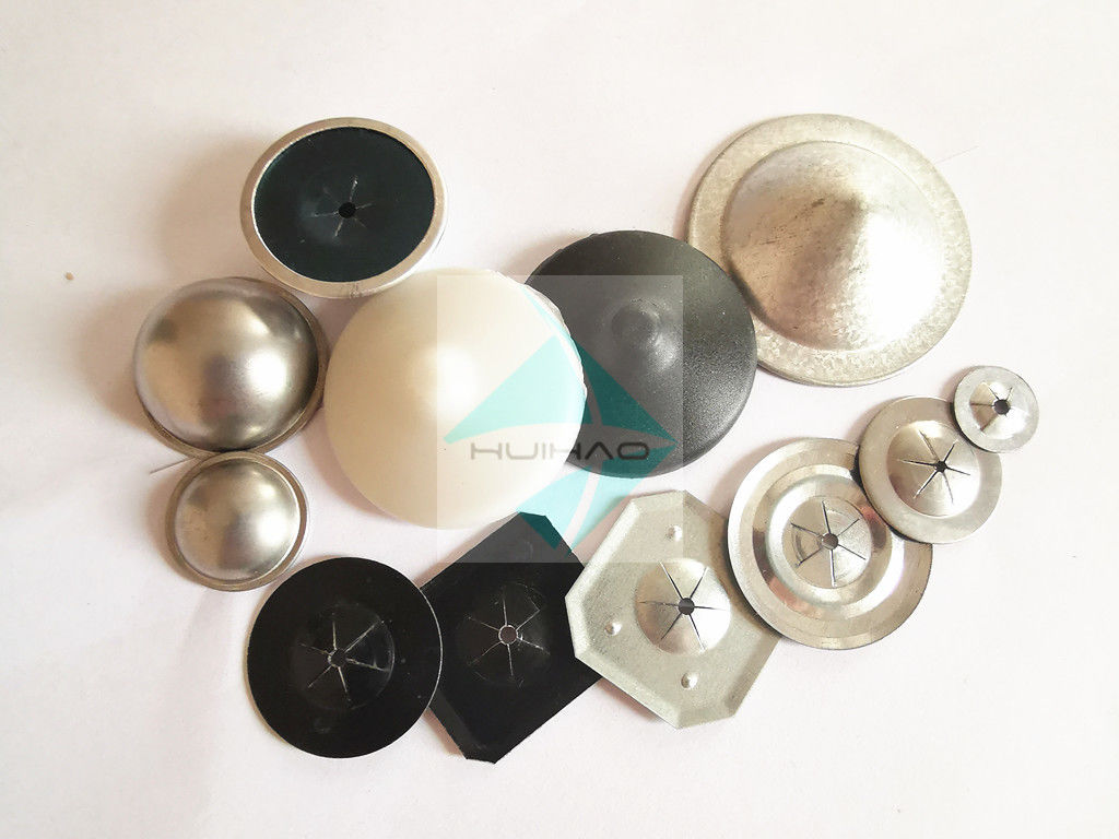 7/8" Stainless Steel Dome Cap Washers , CD Weld Pin Washer For 12Ga 14Ga Pins