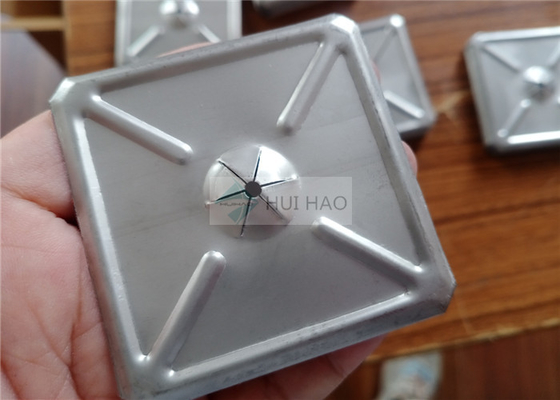 2-1/2" Square Self Locking Washers Stainless Steel Material Used To Fasten Insulation Material