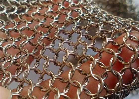 7mm Stainless Steel 316 Ring Mesh Curtain for Architectural Constructions - Metal Chainmail Mesh