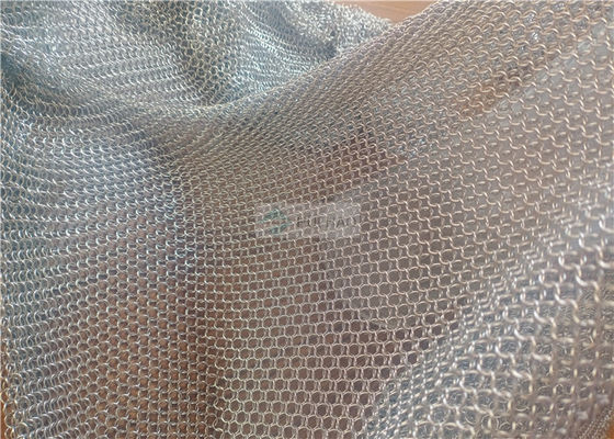 7mm Stainless Steel 316 Ring Mesh Curtain for Architectural Constructions - Metal Chainmail Mesh