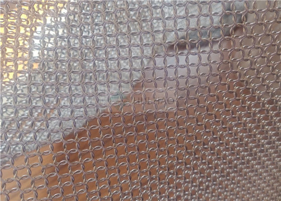 7mm Stainless Steel 316 Ring Mesh Curtain for Architectural Constructions - Metal Chainmail Mesh