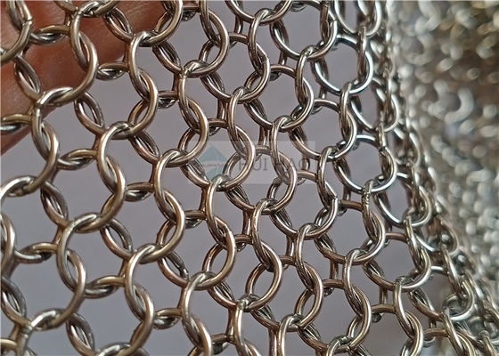 0.8x7mm Stainless Steel 316 Welded Type Chain Mail Wire Mesh for Room Divider Curtains
