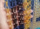 Anodized Aluminium Metal Chain Link Curtains Used As Wall Coverings