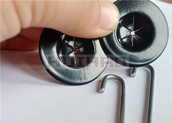 Metal Solar Panel Wire Mesh Clips With UV Resistant Black Coated Self Locking Washers