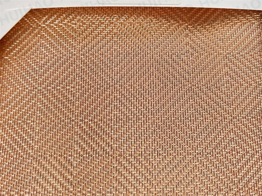 Fine Copper Laminated Glass Decorative Mesh Fabric Architecture Designer