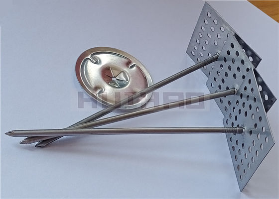 2"X 2" Perforated Base Insulation Fastener Pins Galvanized Steel Or Stainless Steel