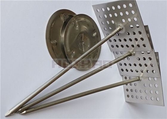 2"X 2" Perforated Base Insulation Fastener Pins Galvanized Steel Or Stainless Steel